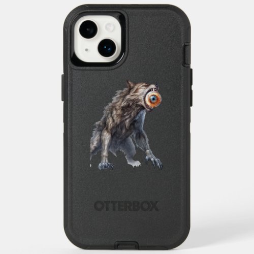 Halloween skull with round eyes OtterBox commuter OtterBox iPhone 14 Plus Case