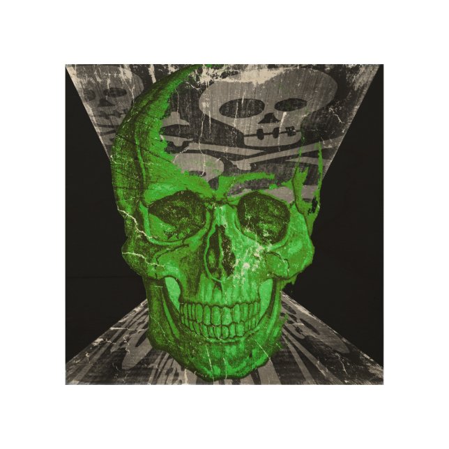 Halloween Skull Wood Wall Art (Front)