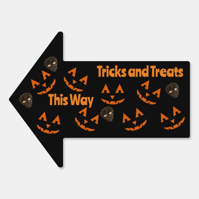 Halloween Skulls and Pumpkins Yard Sign  (Front)