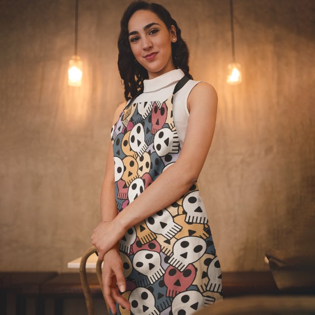 Halloween skulls apron (Creator Uploaded)