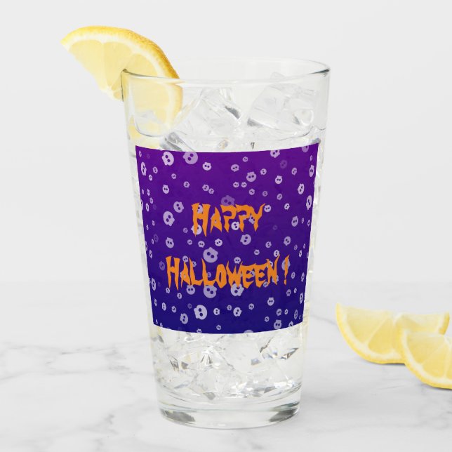 Halloween Skulls Glass (Front Ice)
