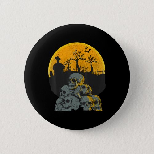 Halloween Skulls Heads Moon Skeleton Costume Kids  Button