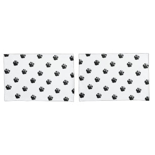 Halloween Skulls pattern black white Pillow Case