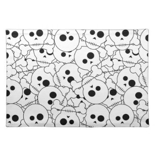 Halloween Skulls Pattern Placemat