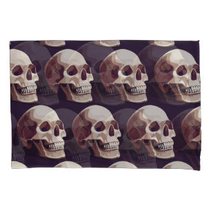Halloween Skulls: Spooky Seamless Pattern. Pillow Case