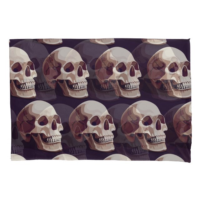 Halloween Skulls: Spooky Seamless Pattern. Pillow Case (Front)