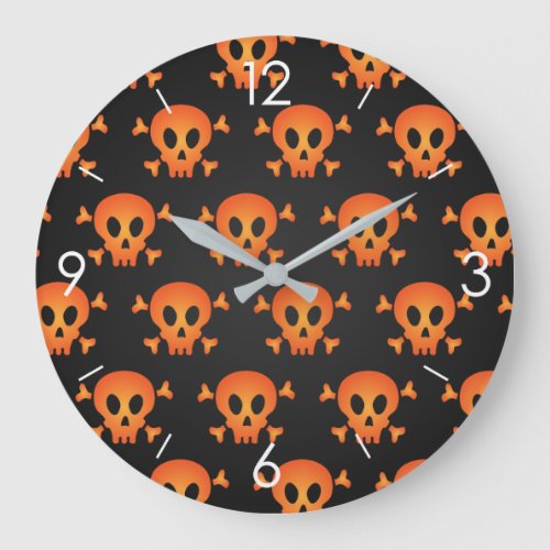 Halloween Skulls Square Wall Clock