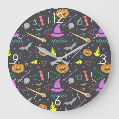 Halloween Skulls Square Wall Clock