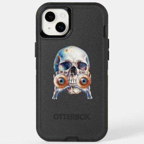 Halloween skulls two eyes hook OtterBox iPhone 14 plus case