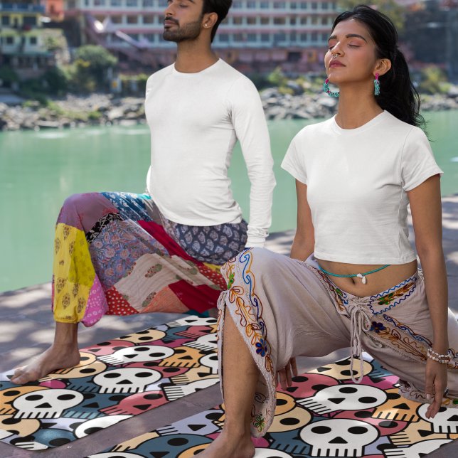 halloween skulls yoga mat (Creator Uploaded)