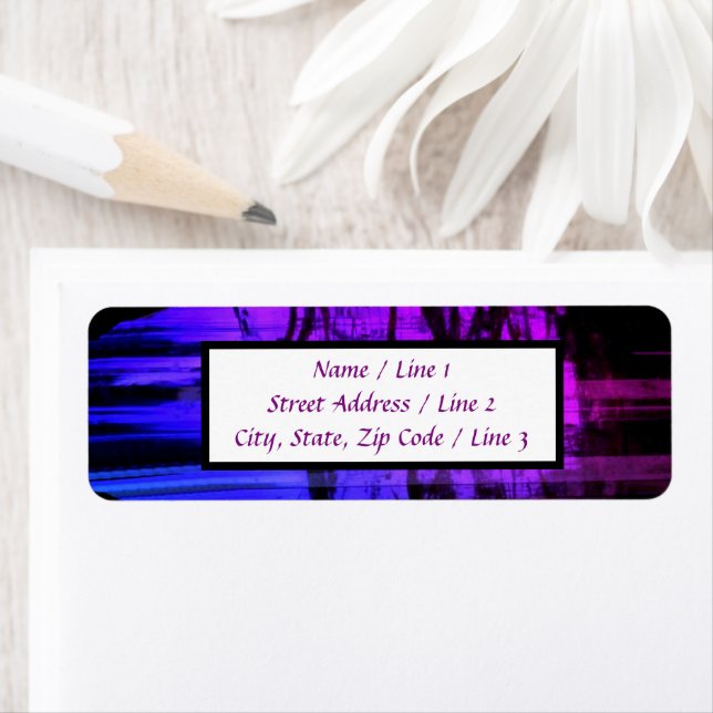Halloween Sky at Night | Abstract Return Address Label (Insitu)