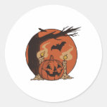 halloween sleep classic round sticker