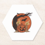 halloween sleep paper coaster
