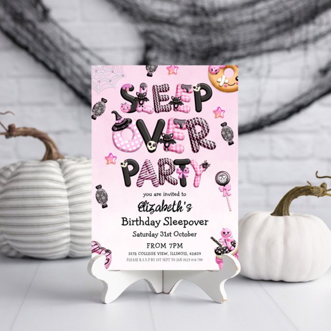 Halloween Sleepover Birthday Party Invitation Zazzle