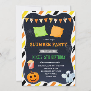 Halloween sleepover party invitation