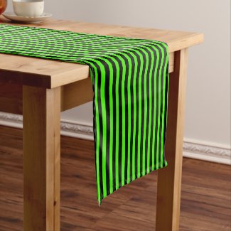Halloween Slime Green and Black Stripe