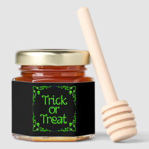 Halloween Slime Green and Black Trick Honey Jar Favors
