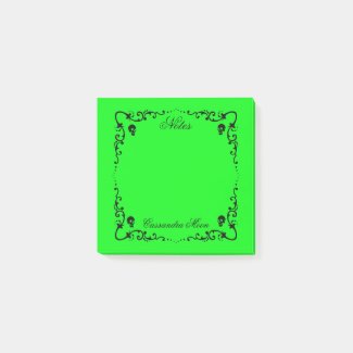 Halloween Slime Green & Black Magic Border 