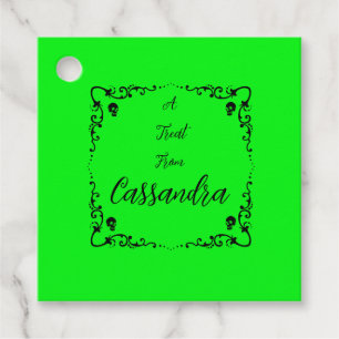 Halloween Slime Green Personalized Favor Tags