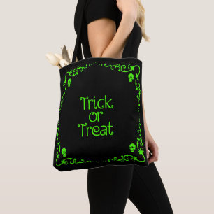 Halloween Slime Green Trick or Treat Tote Bag