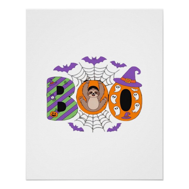 Halloween Sloth Cute Essential T-Shirt Poster (Front)