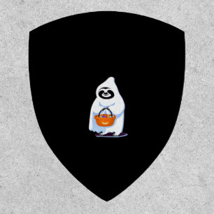 Halloween sloth dressed as ghost going trick or tr patch