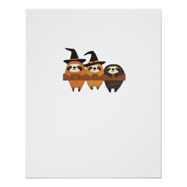 Halloween Sloth Essential T-Shirt Poster (Front)