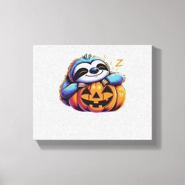 Halloween Sloth Lover Costume Essential T-Shirt Canvas Print (Front)