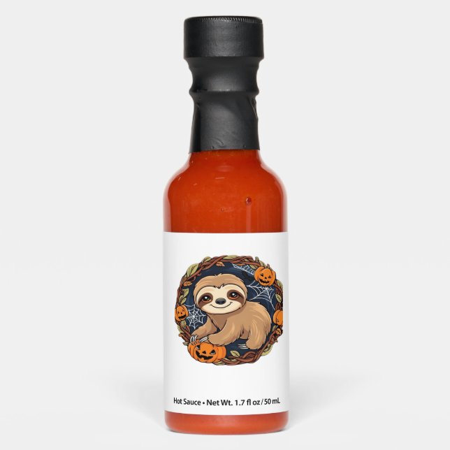 Halloween, Sloth, October 31st, Thanksgiving Class Hot Sauces (Front)