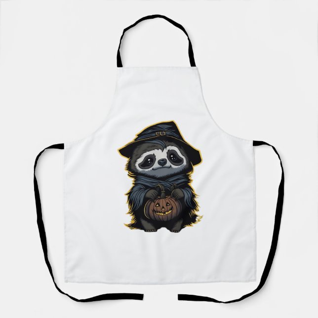 Halloween sloth Oversized T-Shirt Apron (Front)