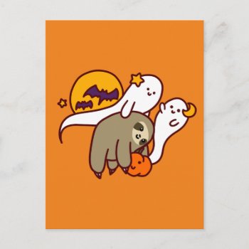 Halloween Sloth Postcard by saradaboru at Zazzle