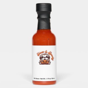 Halloween Sloth Slow and Spooky Cute Sloth Pumpkin Hot Sauces