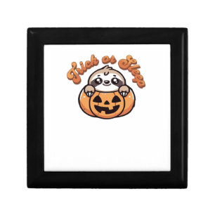 Halloween Sloth Trick or Sleep Cute Sloth Pumpkin Gift Box