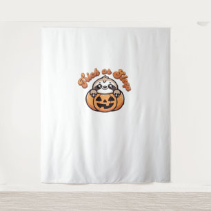 Halloween Sloth Trick or Sleep Cute Sloth Pumpkin Tapestry