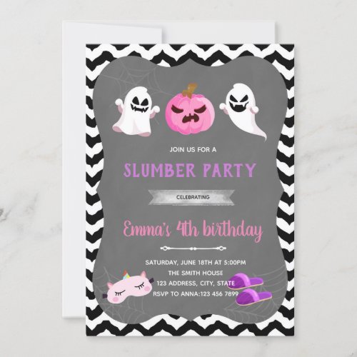 Halloween slumber party Invitation