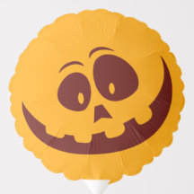 Halloween Smiley Face Orange and Brown