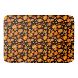 Halloween Smilies Bathroom Mat
