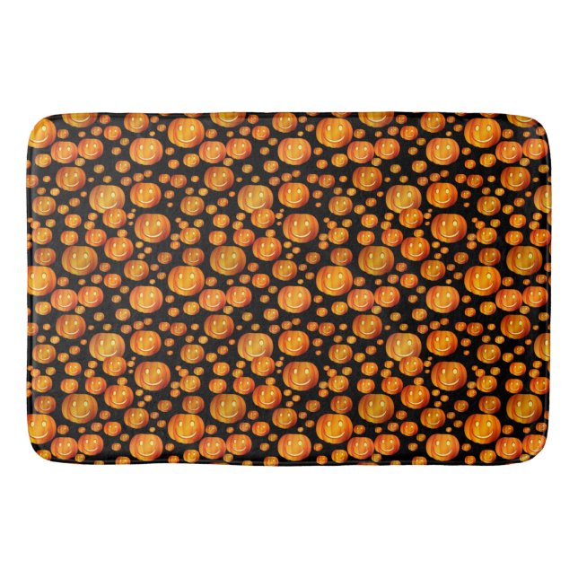 Halloween Smilies Bathroom Mat (Front)