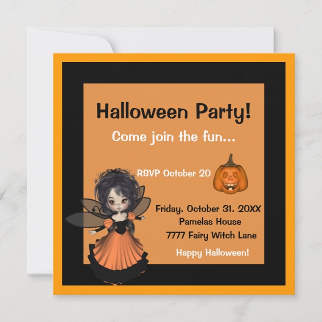 Halloween Smiling Jack Invitation (Front)