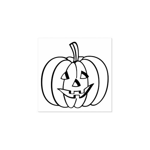 Halloween Smiling Pumpkin Fun Kids DIY Art Craft Rubber Stamp