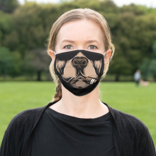 Halloween  Smoking Pitbull  Face Mask