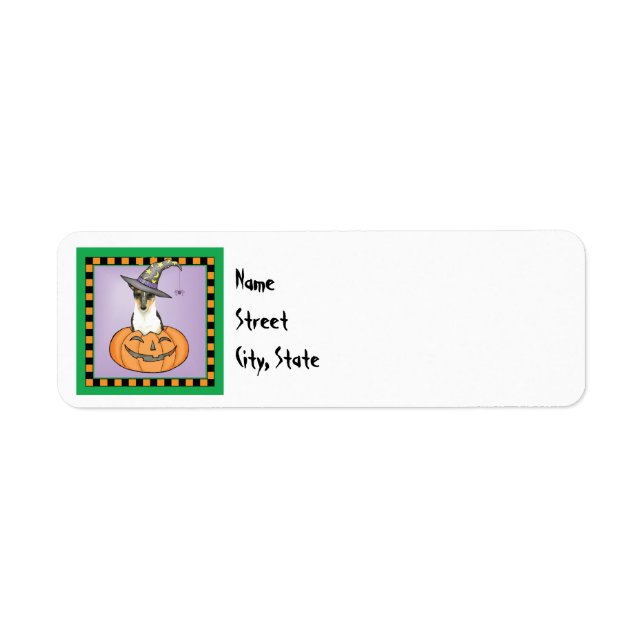Halloween Smooth Collie Label (Front)