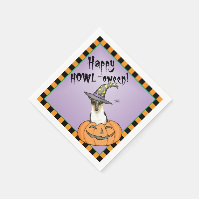 Halloween Smooth Collie Napkins (Corner)