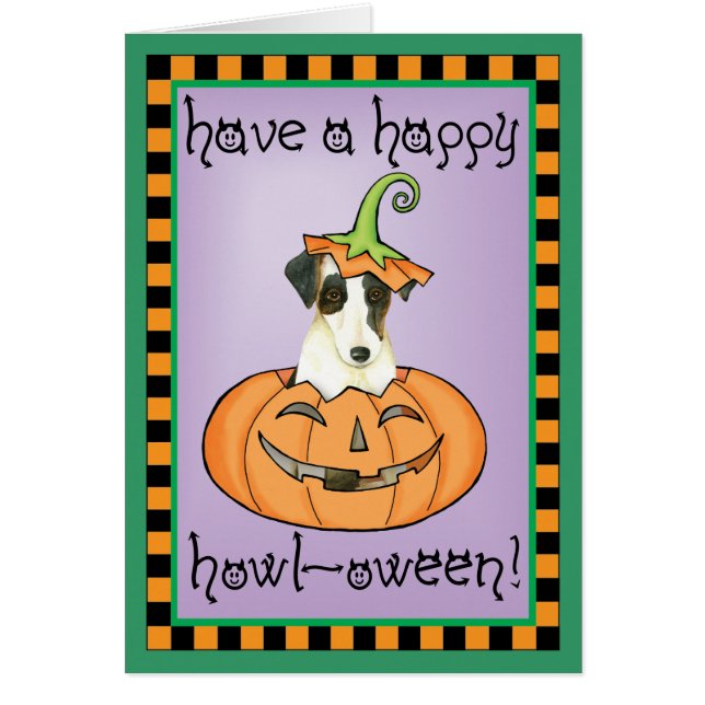 Halloween Smooth Fox Terrier Cards (Front)