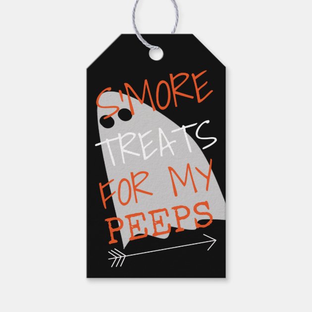 Halloween S'More Treats For My Peeps Gift Tags
