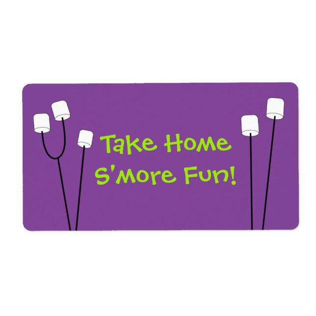 Halloween S'mores Party Favor Bag Tag (Front)