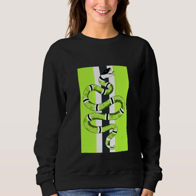 Halloween Snake Get Em Sneaker Match 6 Electric Gr Sweatshirt (Front)