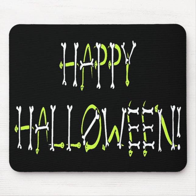 Halloween Snakes and Bones Text Mouse Pad (Front)