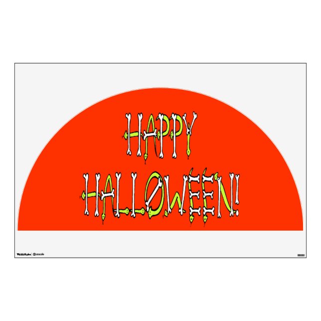 Halloween Snakes and Bones Text Wall Decal (Front)