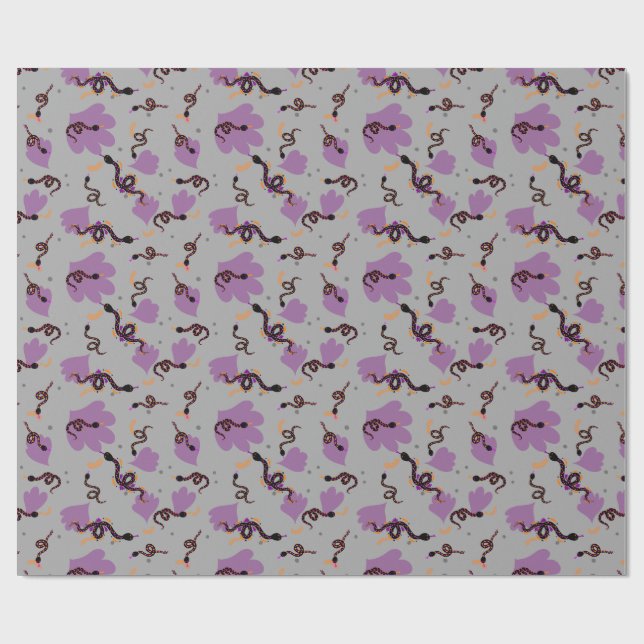 Halloween snakes_gray wrapping paper (Flat)